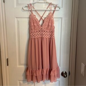 Love Tree Blush Lace Dress